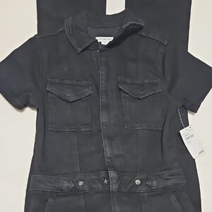 Good American Black Petite Bootcut Jumpsuit - Women Jeans